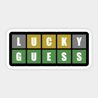 Lucky Guess, Wordle game online Sticker